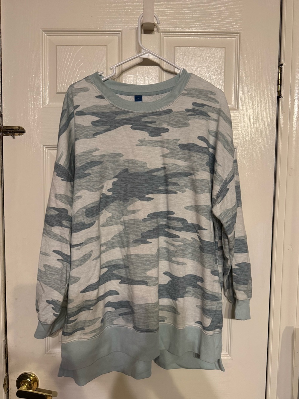 Old Navy Mint Green Camouflage Tunic Sweatshirt